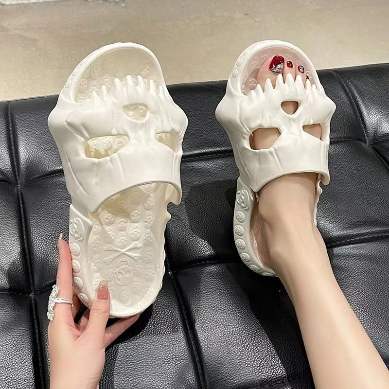 Skeleton Skull Thick Sole Slippers - Image 4