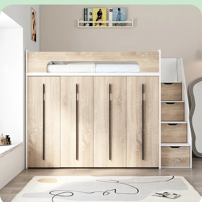 Space-Saving Pull-Out Cabinet Loft Bed - Image 1