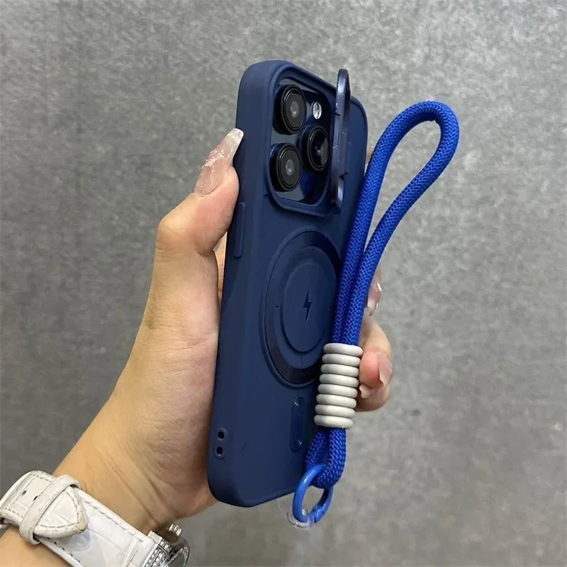 Magnetic Soft Wrist Bracket Lens Cover iPhone Case - Image 8