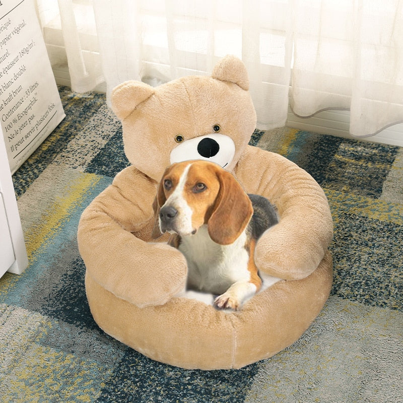Snuggly Bear Super Soft Comfy Pet Bed - Image 1