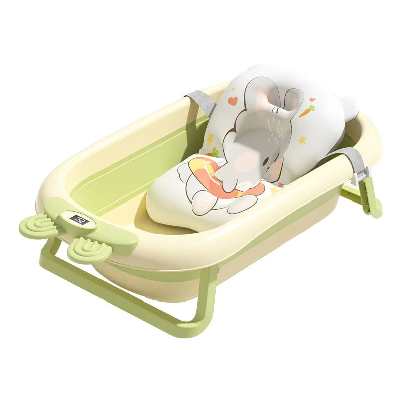 Foldable Temperature Sensor Display Baby Bathtub - Image 1