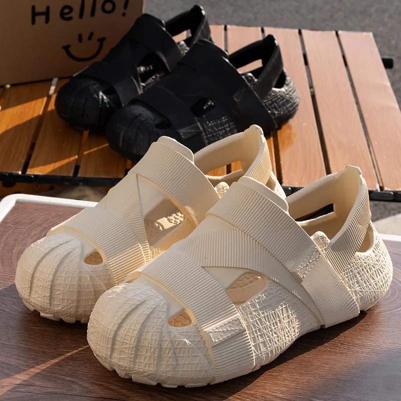 Criss Cross Anti-slip Outdoor Beach Slippers - Image 3