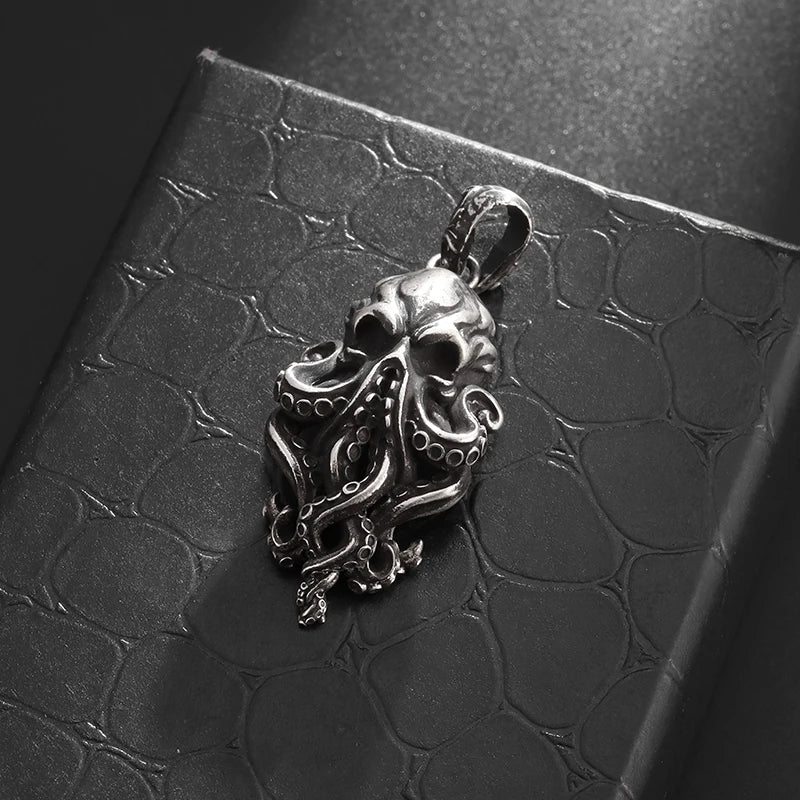 Gothic Skull Octopus Tentacle Necklace - Image 1
