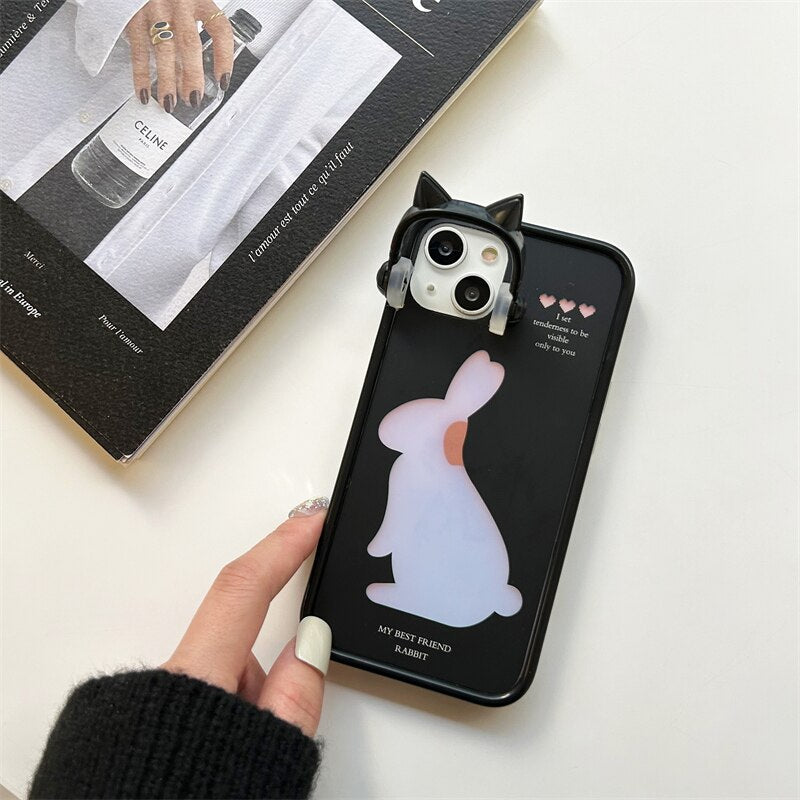 Fuzzy Bunny iPhone Cover Case - Image 4