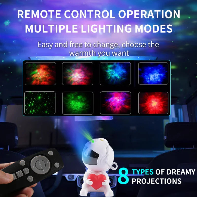 Love Astronaut Galaxy Night Light Projector - Image 1