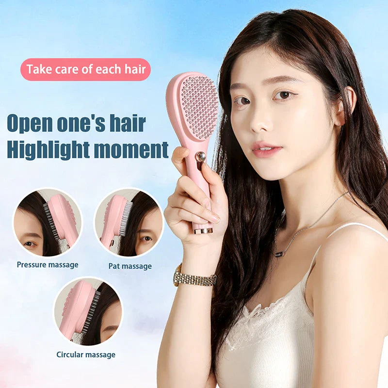 Magic Self-Cleaning Hair Massage Comb - Image 2