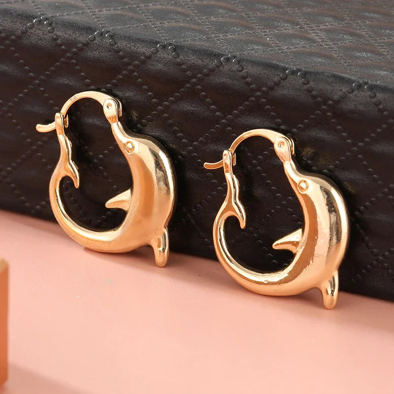 Dolphin Hoop Ocean Inspired Earrings - Image 5