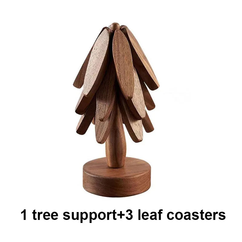 Wooden Tree Heat Resistant Coaster Set - Image 7