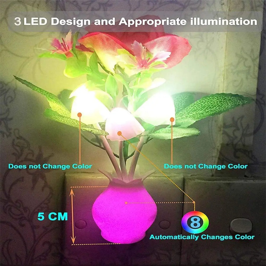 Mini Flower Vase Smart Light Sensor Night Lamp - Image 5