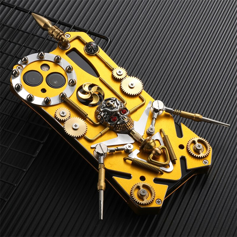 Mechanic Skull Cyberpunk Style iPhone Case - Image 3