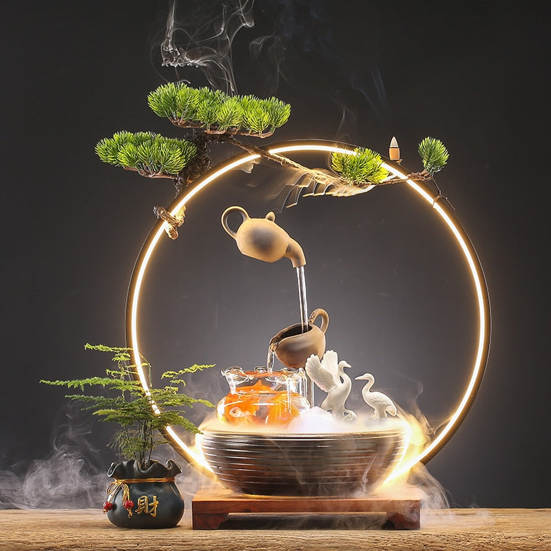 Luxury Waterfall Incense Burner Aromatherapy Mini Fountain - Image 0