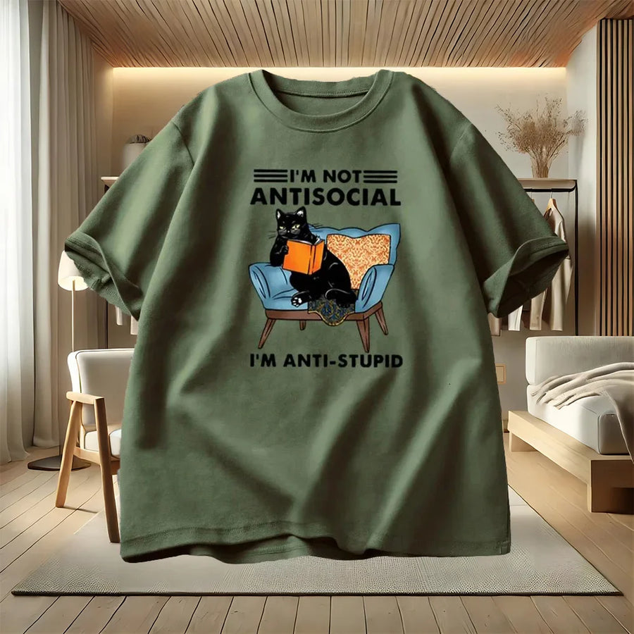 I am Not Antisocial Funny T-Shirt - Image 2