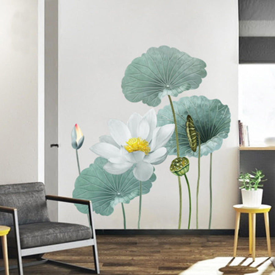 Modern Blossom Lotus Self-Adhesive Wall Sticker - Image 4