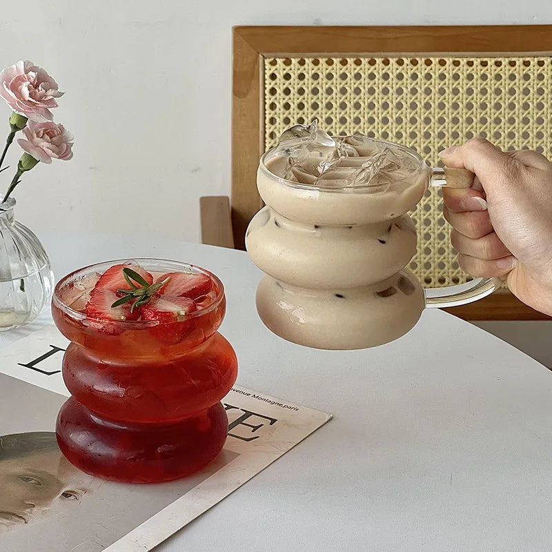 Sleek Glass Irregular Bubble Mug - Image 12