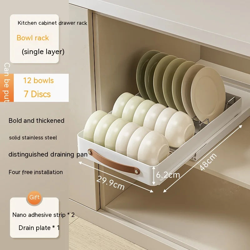 Stainless Store Kitchen Cabinet Pull-Out Sliding Organizer - Image 8