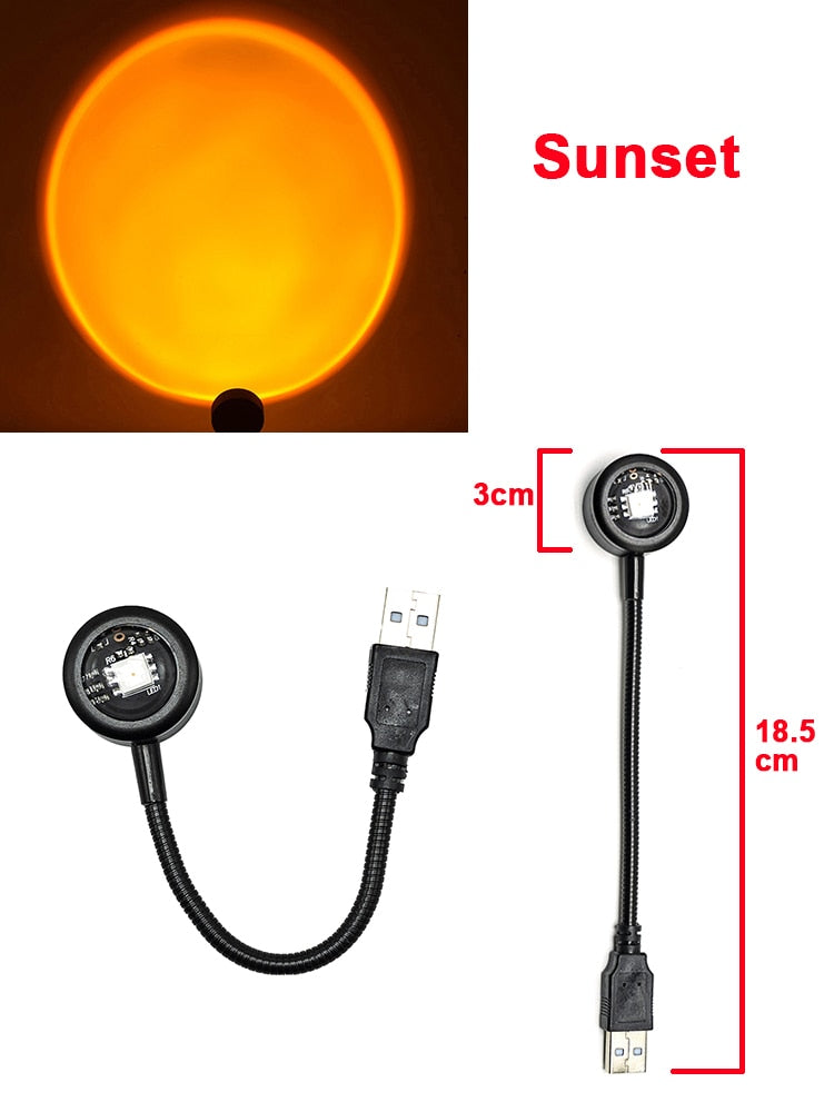 Mini USB Sunset Night Lamp - Image 4