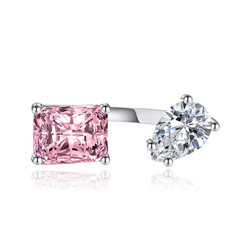 Water Drop Zircon Chic Adjustable Ring - Image 12