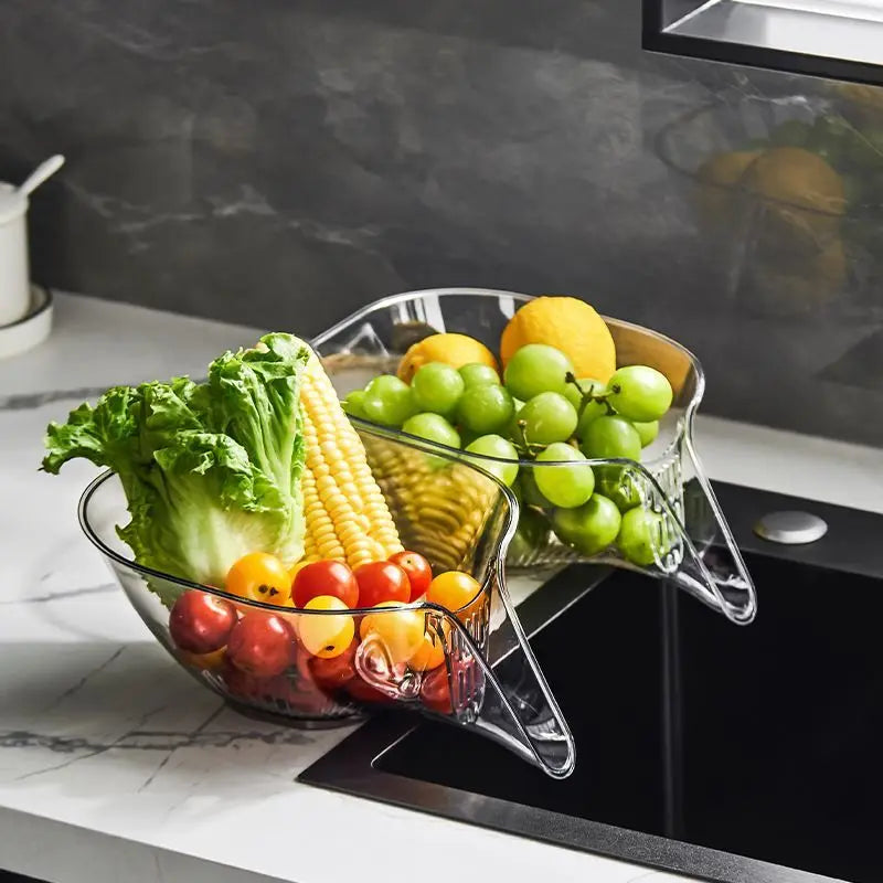 Crystal Clear Multifunctional Kitchen Drain Basket - Image 3