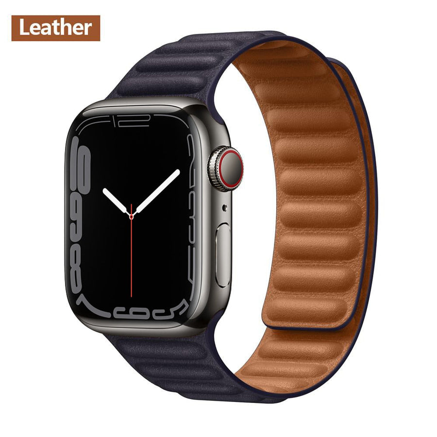 Magnetic Strap Leather Smart Watch Band - Image 13