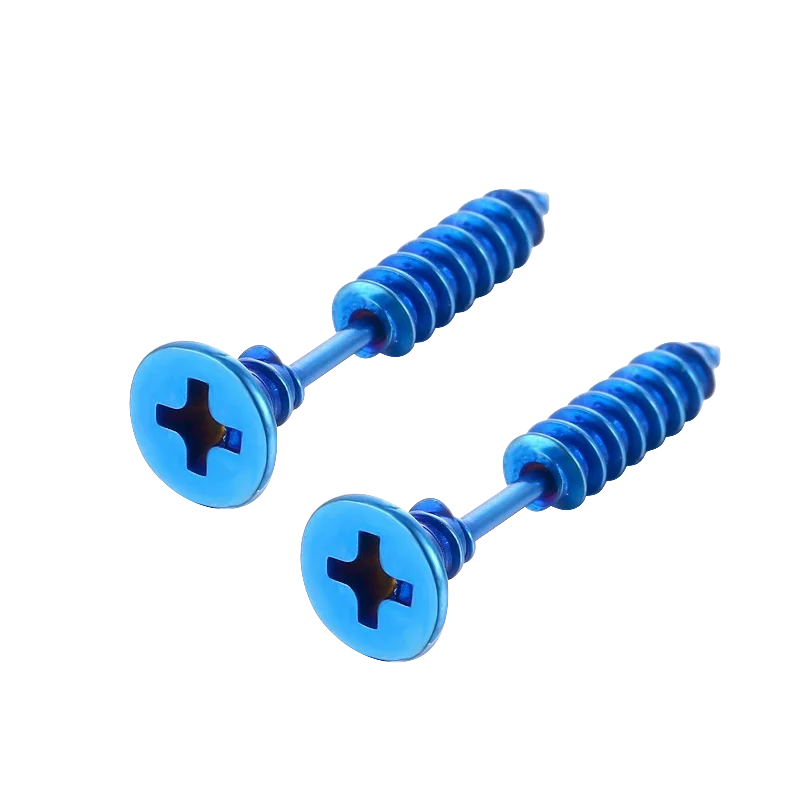 Bolt Head Industrial Screw Stud Earrings