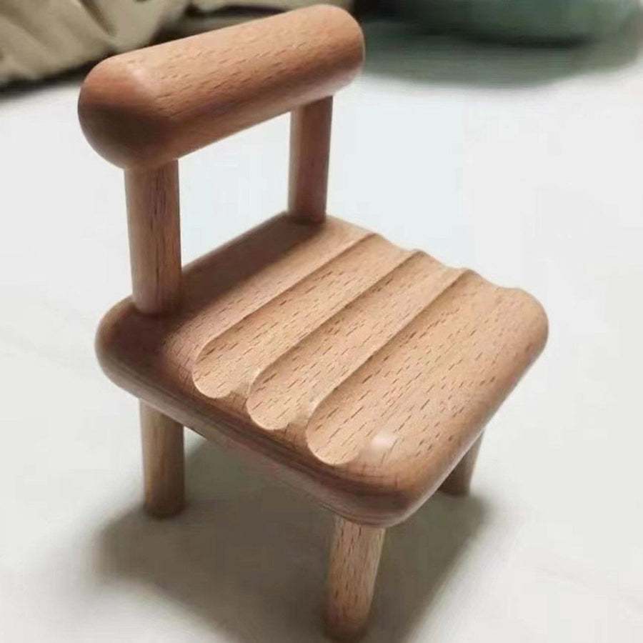 Vintage Wooden Chair Phone Stand - Image 2