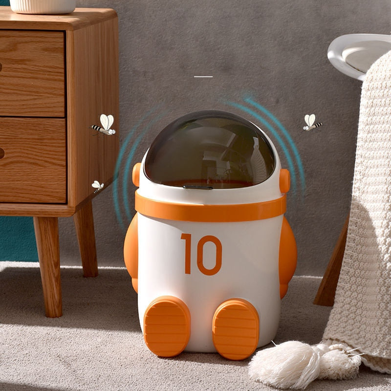 Mini Astronaut Shape Cute Office Trash Can - Image 3