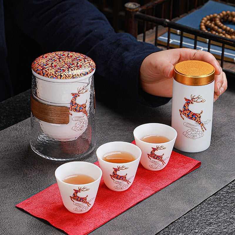 Forest Deer Ceramic Tea Set - Image 0