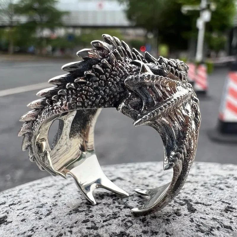 Majestic Dragon Wing Open Ring - Image 2
