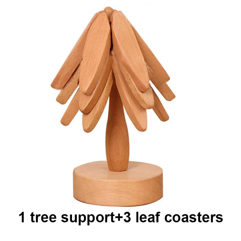 Wooden Tree Heat Resistant Coaster Set - Image 8