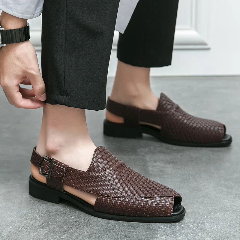 Italian Craft Handmade Solid Leather Sandals - Image 6