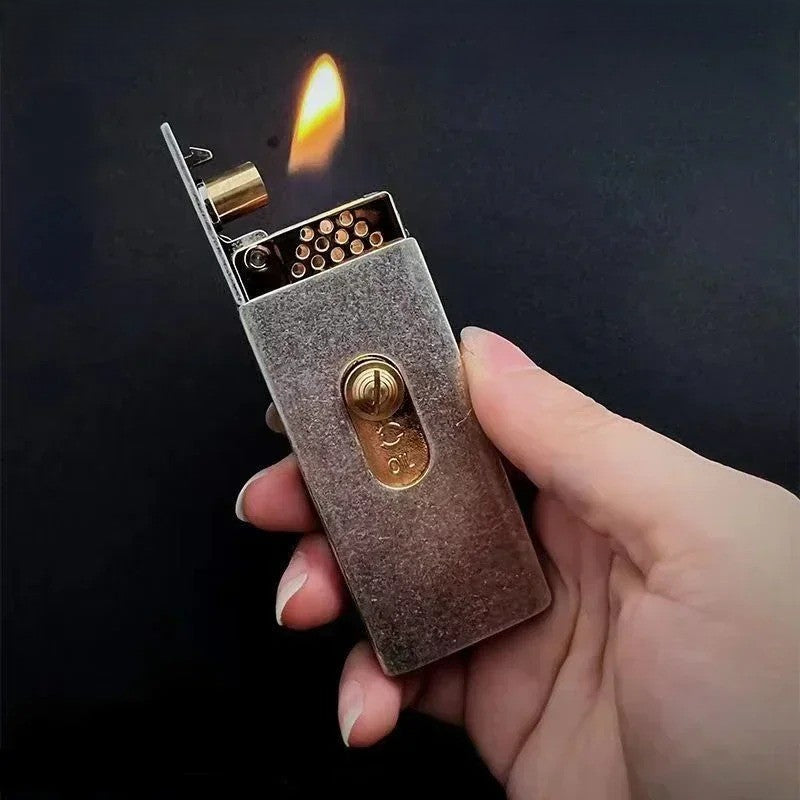 Retro Upward Slide Flame Gasoline Lighter - Image 1