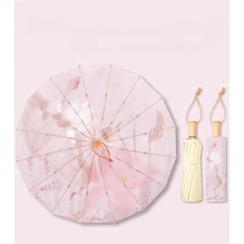Handmade Bamboo Calligraphy Umbrella - Image 5