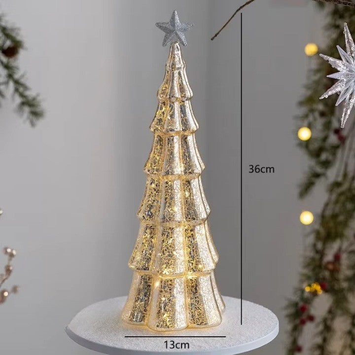 Christmas Time LED Frosted Glass Tree Lamp - Image 6