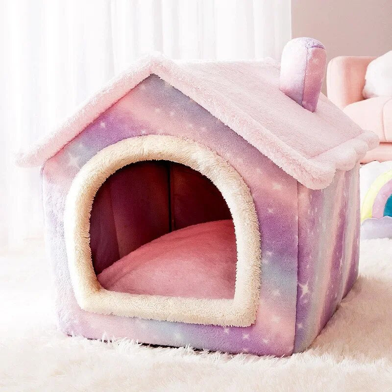 Foldable Fluffy Comfy Pet House - Image 5