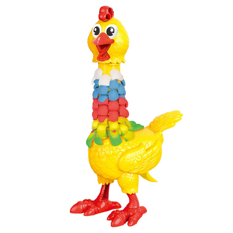 Colorful DIY Silly Feathered Chicken Toy - Image 1