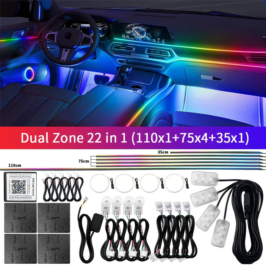 Bluetooth RGB Symphony Car Ambient Light Kit - Image 7