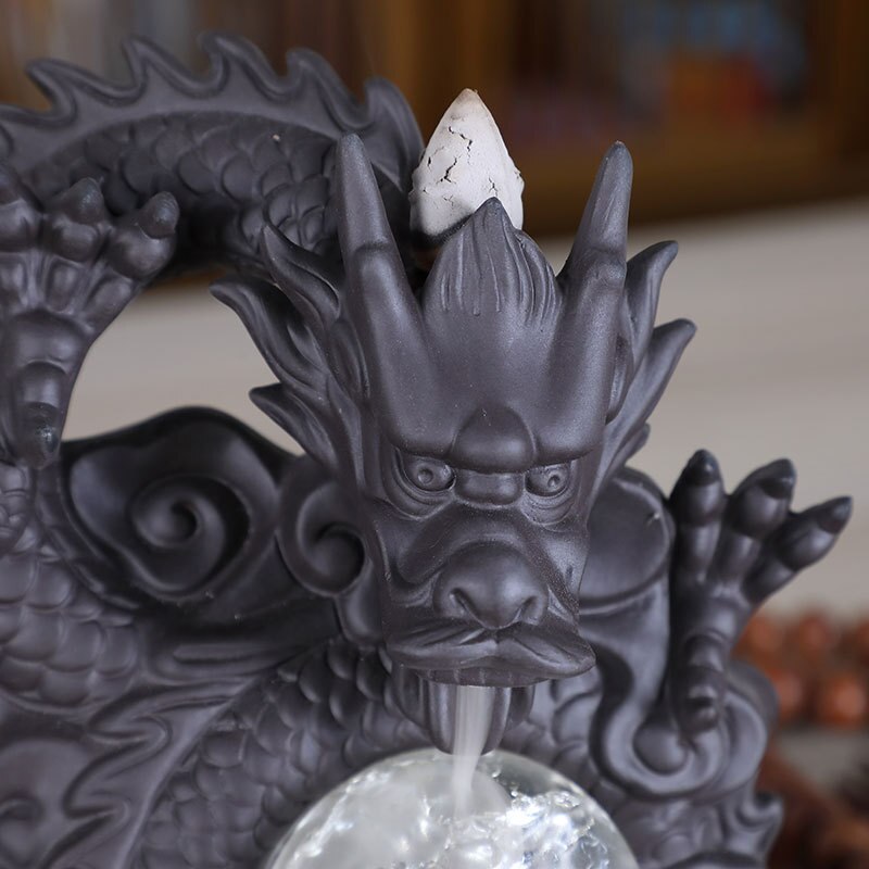 Mystic Dragon Lucky Clay Waterfall Burner - Image 1
