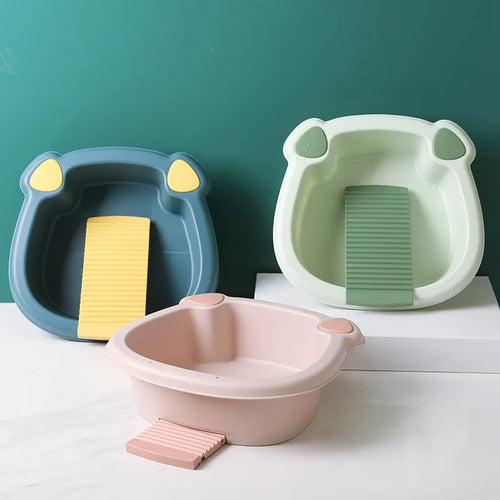 Thickened Plastic Integrated Washboard Compact Washbasin - Image 0