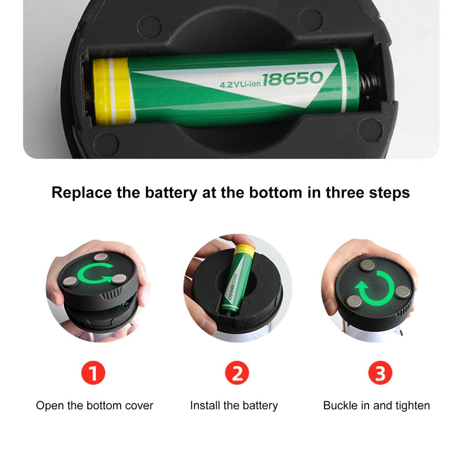 Magnetic Solar Powered Emergency Camping Light - Image 8