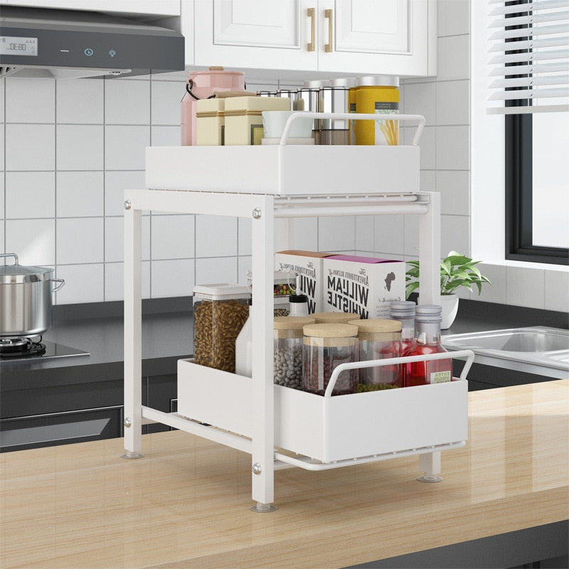 Multi-Layer Under Sink Cabinet Organizer Shelf - Image 5