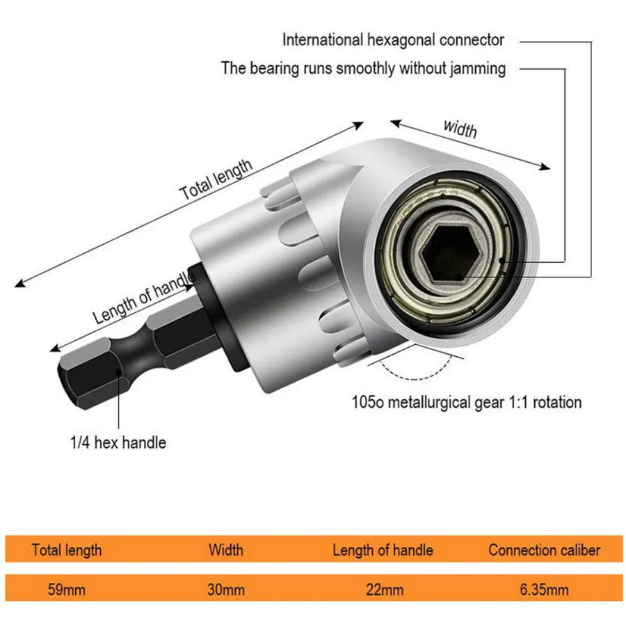 360 Degree Right Angle Drill Extension Tool - Image 4