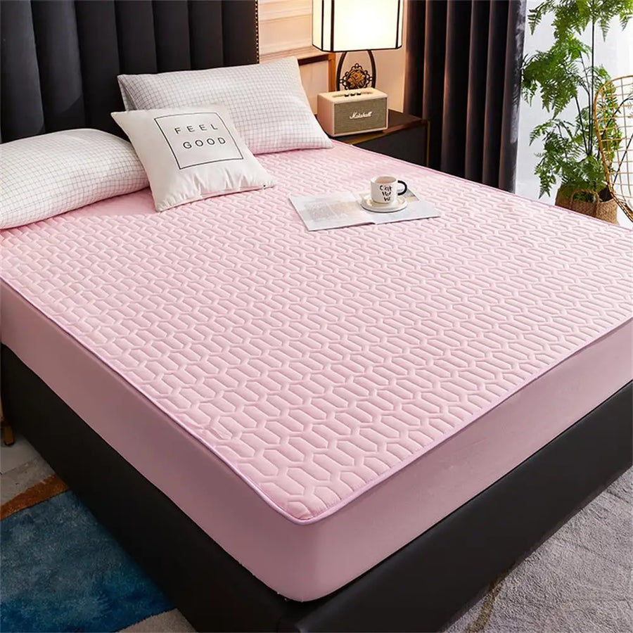 Waterproof Ultra-Soft Fitted Latex Mattress Pad Cover - Image 6