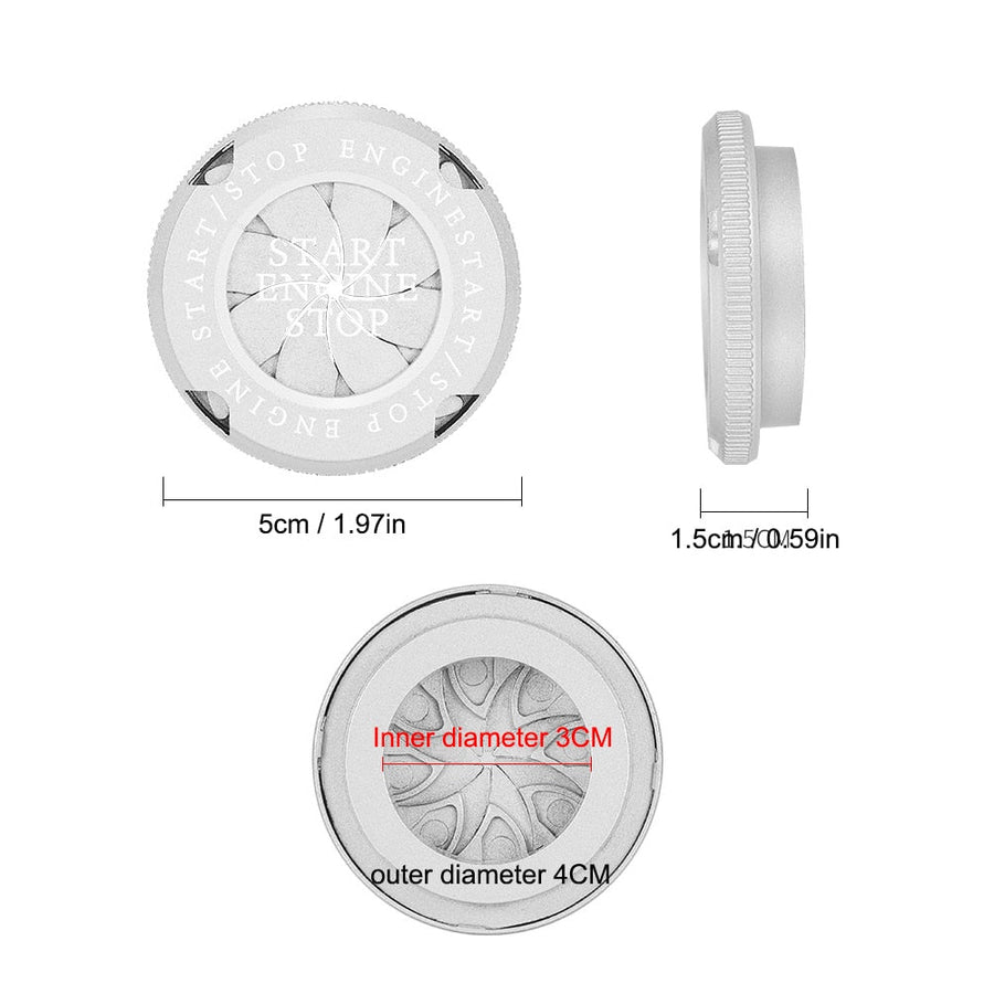 Rotating Metal Engine Start Button Cover - Image 5