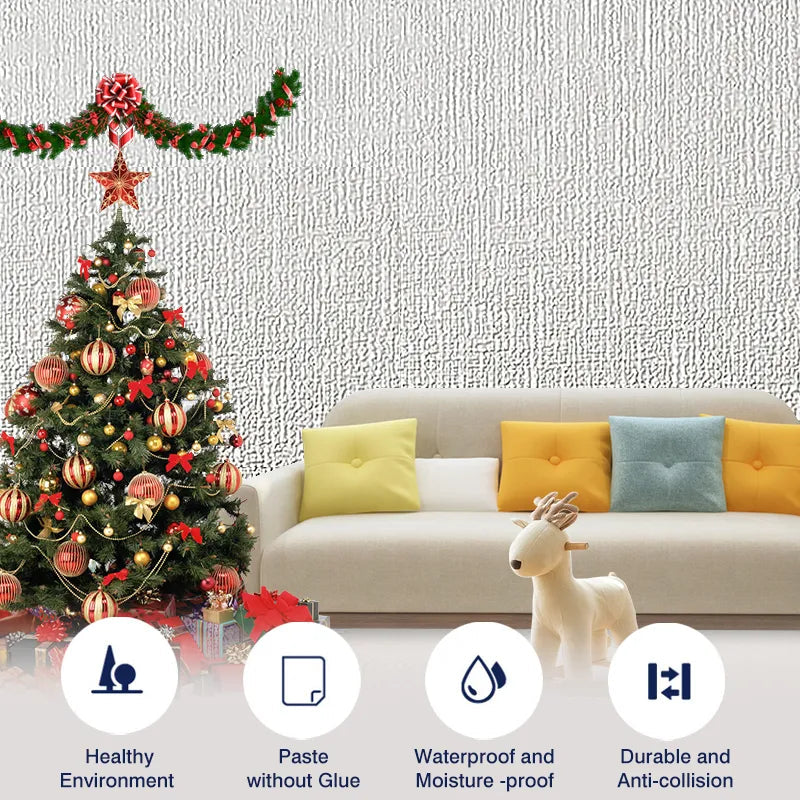 3D Linen Self-Adhesive Waterproof Wall Sticker - Image 5