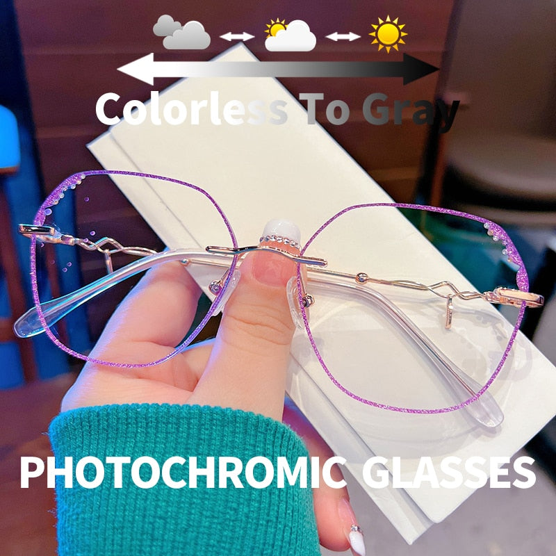 Diamond Sight Rimless Fashion Eyeglasses - Image 5