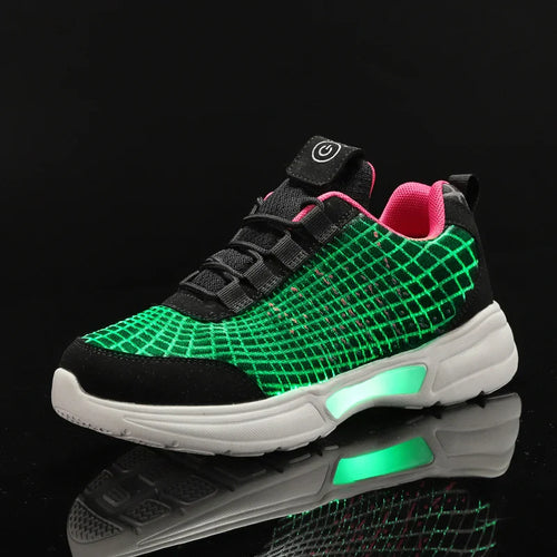 Luminous Comfortable Rechargeable Fiber Optic Sneakers - Image 0