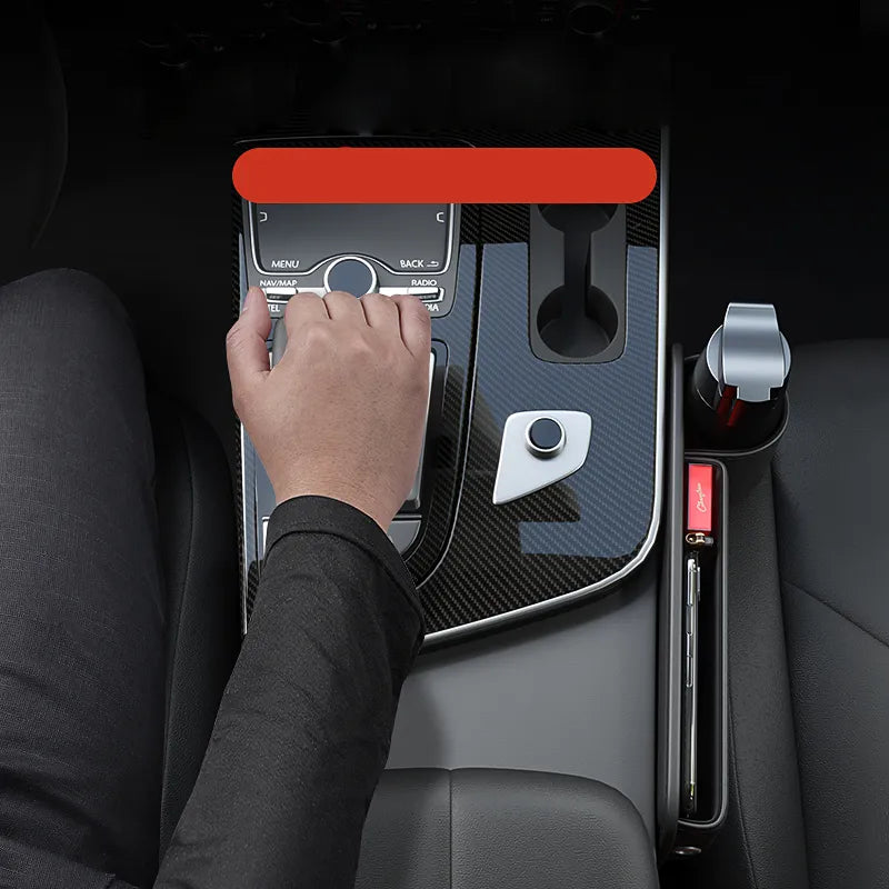 Universal Leather Seat Gap Cup Holder Car Organizer - Image 2