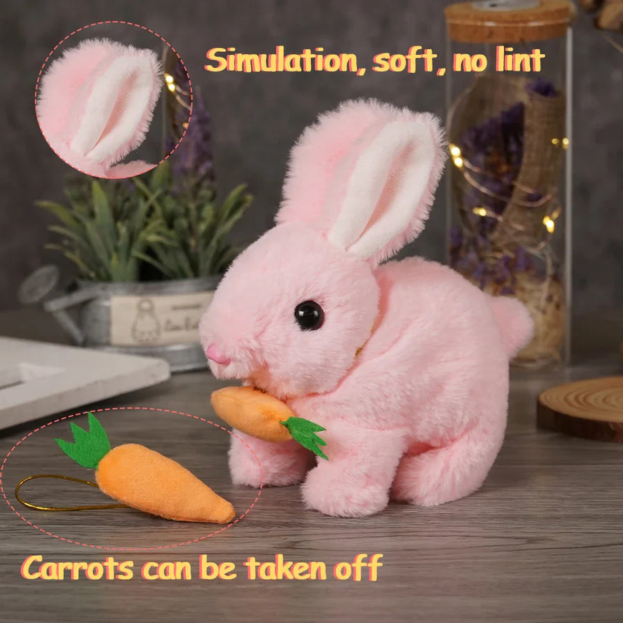 Carrot Munching Interactive Bunny Plush Toy - Image 1