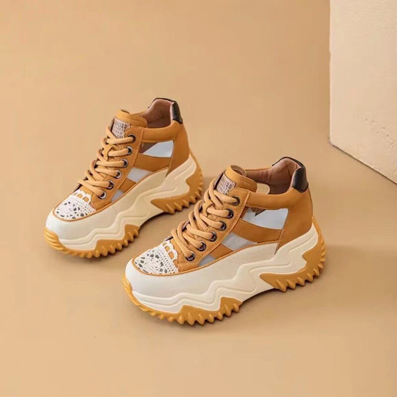 High Top Hollow Stylish Breathable Shoes - Image 3