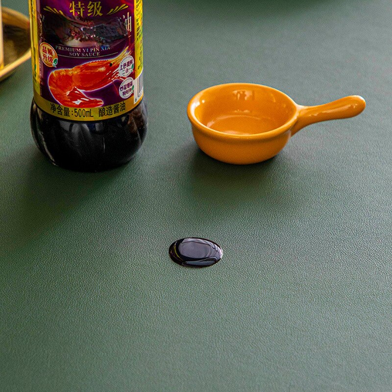 Nordic Minimalist Leather Waterproof Table Protector Mat - Image 3